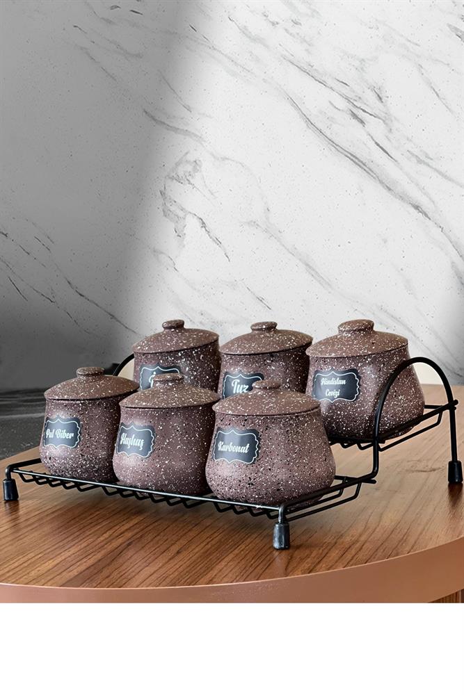 Şan Granit 6lı  Kahve Baharatlık Takımı Ve Baharat Seti